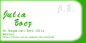 julia bocz business card