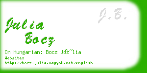 julia bocz business card